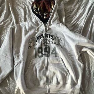 NEW Supreme x Maison Margiela Hoodie grey Size Large Authentic